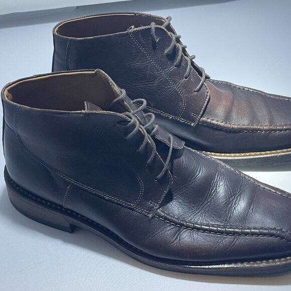 BOTTESINI  Italian Lace Up Square Toe Sz 43(EU)US(10) Brown Leather Ankle Boots